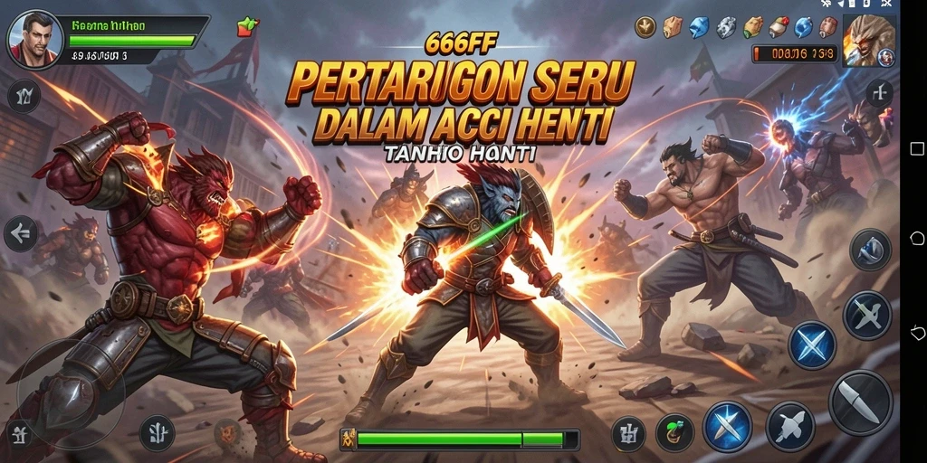 Tampilan gameplay intens dari 666FF dengan aksi seru.