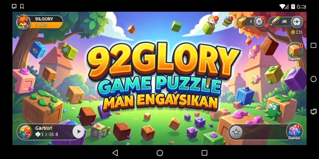 Screenshot gameplay 92GLORY menampilkan tantangan Puzzle yang menarik.