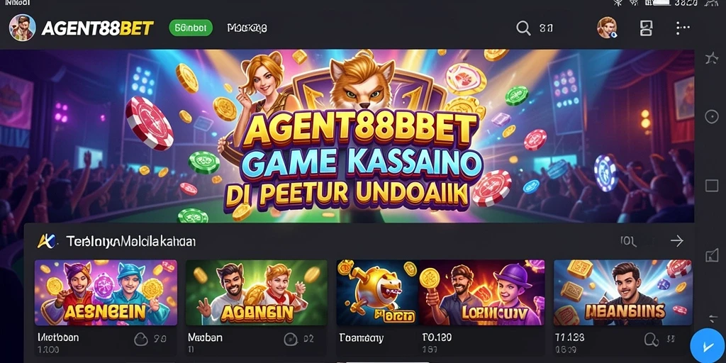 Screenshot permainan AGENT88BET menampilkan suasana kasino yang hidup dan interaktif.