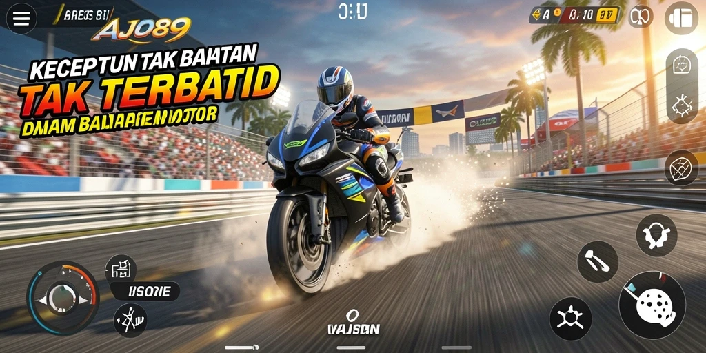 Gameplay mendebarkan AJO89 menunjukkan kecepatan dan akselerasi motor.