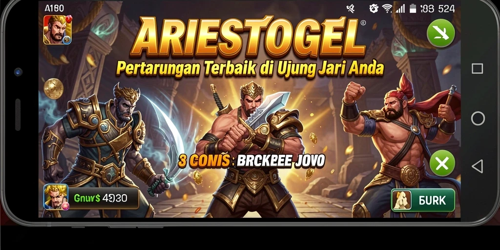 Tampilan gameplay ARIESTOGEL yang menampilkan pertarungan mendebarkan.