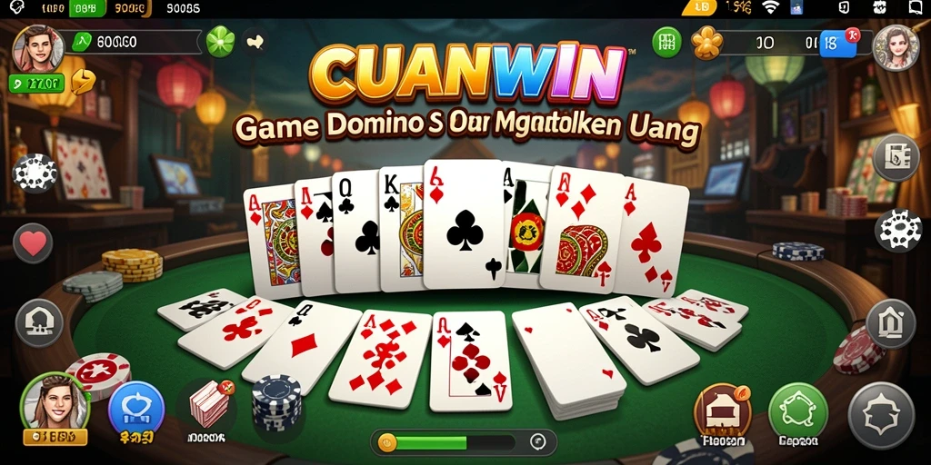 Screenshot utama CUANWIN menampilkan momen seru dalam bermain Domino.