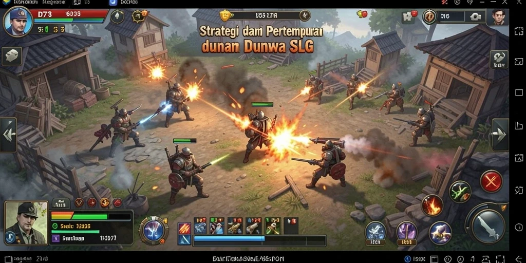 Tampilan gameplay D73 yang epik dan strategis dalam pertempuran.