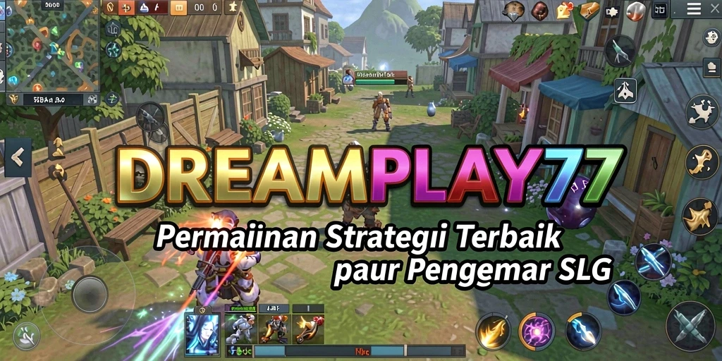 Tangkapan layar gameplay yang menampilkan pertempuran strategis dalam DREAMPLAY77.