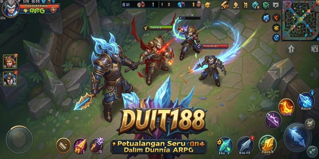 Screenshot gameplay DUIT188 menunjukkan aksi mendebarkan dalam petualangan ARPG.