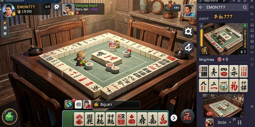 Screenshot gameplay EMON777 dengan tampilan Mahjong yang menarik.