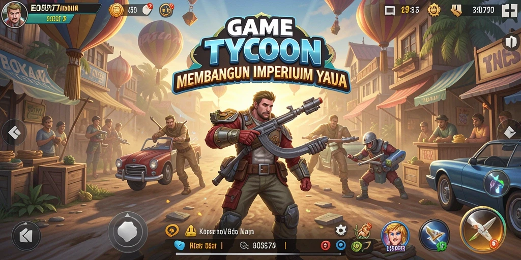 Tampilan gameplay menarik dari EOS77 yang menunjukkan aksi Tycoon.