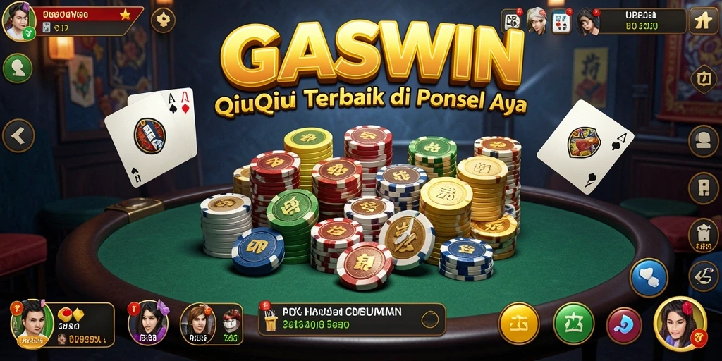 Tangkapan layar GASWIN menunjukkan aksi mendebarkan dalam QiuQiu.