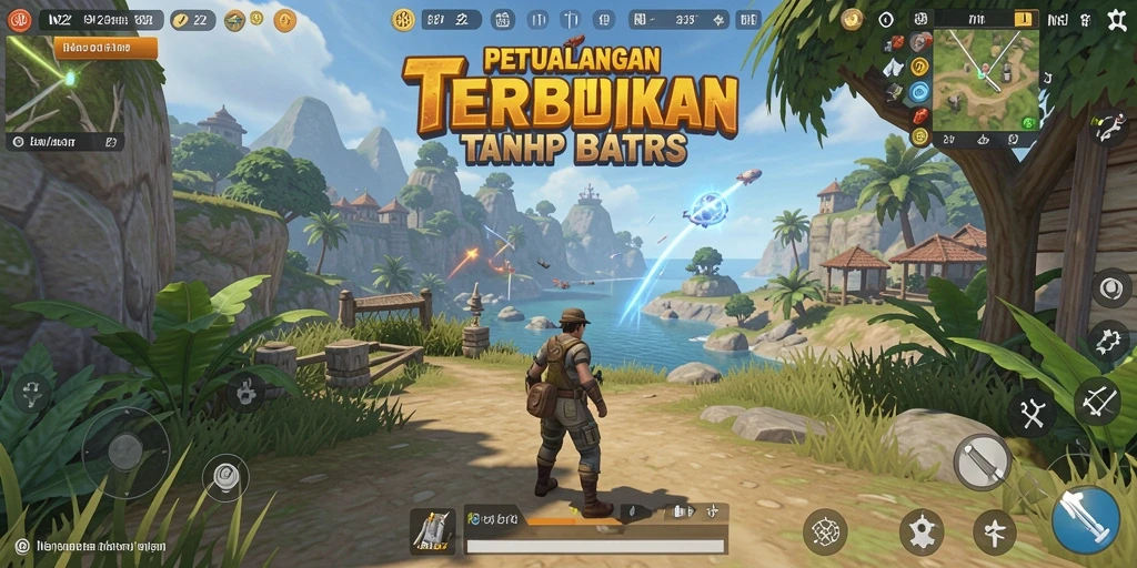 Screenshot gameplay IN22 menampilkan dunia terbuka penuh petualangan.