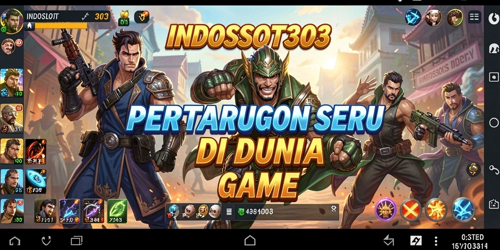 Tangkapan layar gameplay seru INDOSLOT303 saat pertarungan berlangsung.