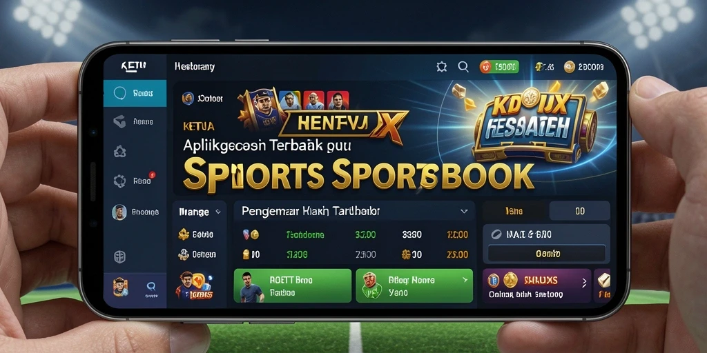 Tangkapan layar aplikasi KETUA menampilkan antarmuka sportsbook yang dinamis.