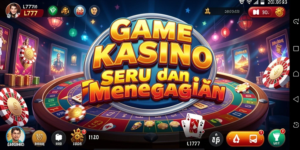 Gameplay menegangkan dengan variasi permainan Kasino yang menarik.