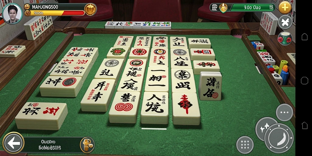 Screenshot utama MAHJONG500 menampilkan gameplay aksi yang penuh tantangan.