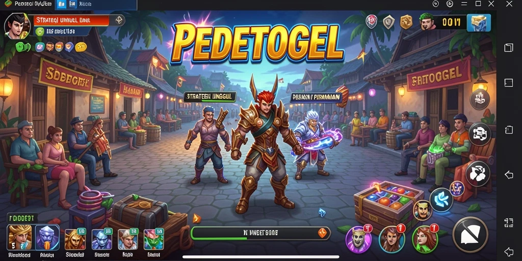Tampilan gameplay menarik dalam PEDETOGEL untuk strategi yang intens.