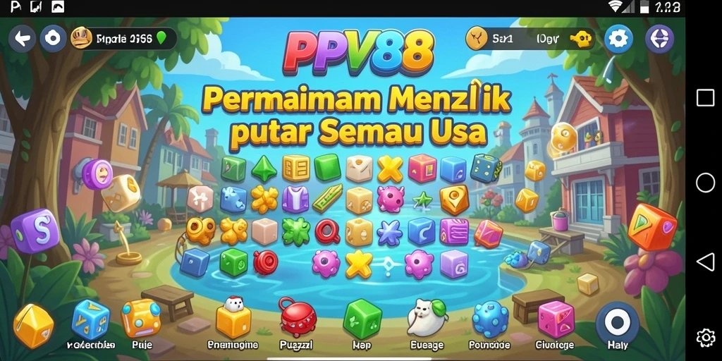 Tampilan gameplay PPV88 yang penuh warna dan menantang.