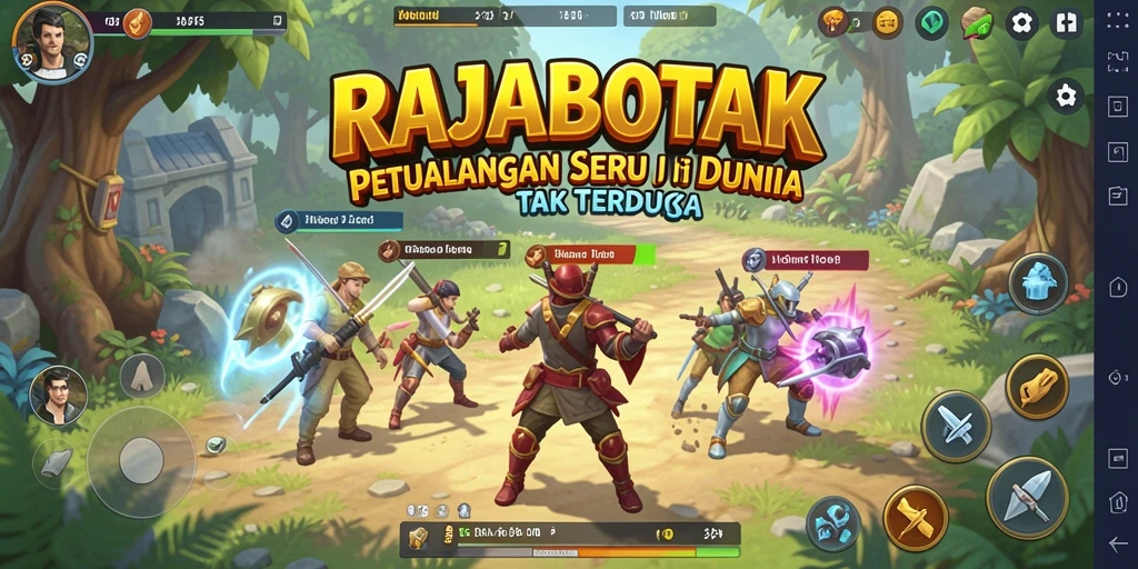 Tampilan gameplay RAJABOTAK yang seru dan penuh petualangan.
