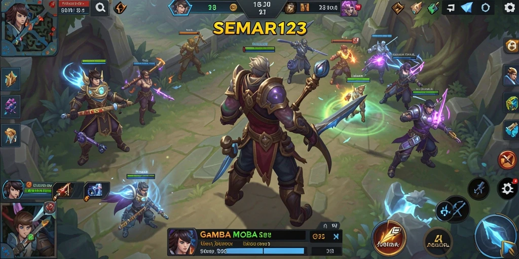 Screenshot gameplay SEMAR123 memperlihatkan pertempuran tim yang intens.
