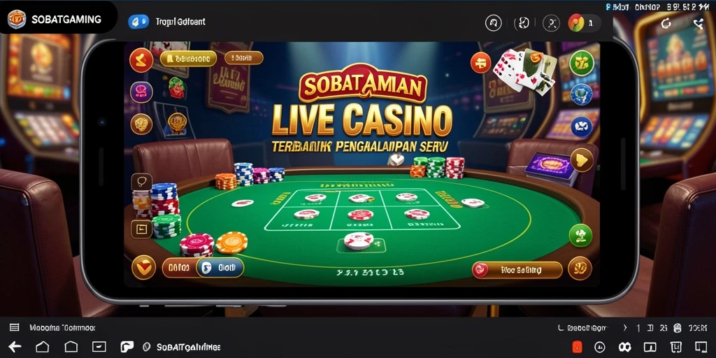 Tampilan gameplay Live Casino yang mendebarkan dari SOBATGAMING.