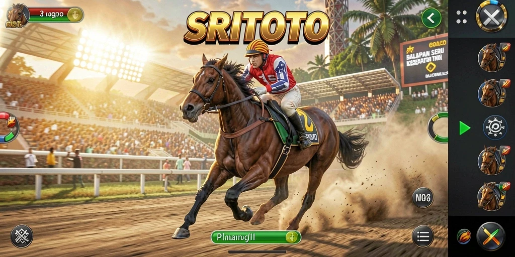 Gameplay balapan seru di SRITOTO dengan aksi penuh kecepatan.
