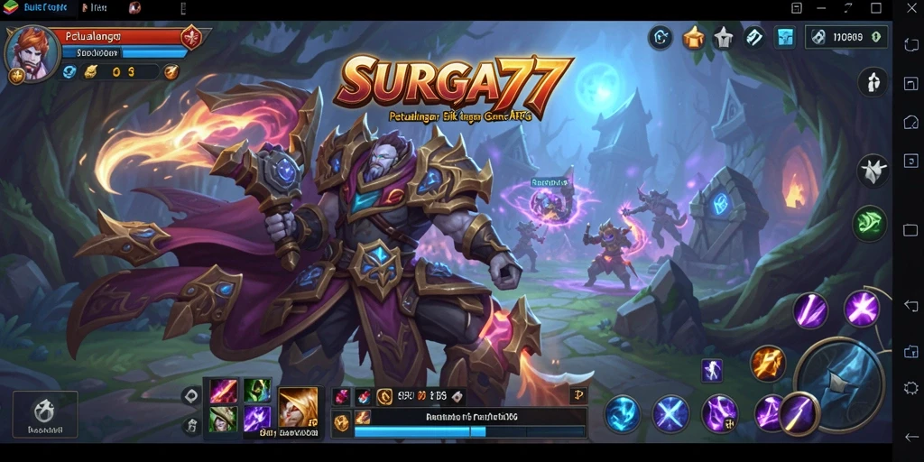 Tampilan gameplay SURGA77 yang penuh aksi dan petualangan di dunia fantasi.