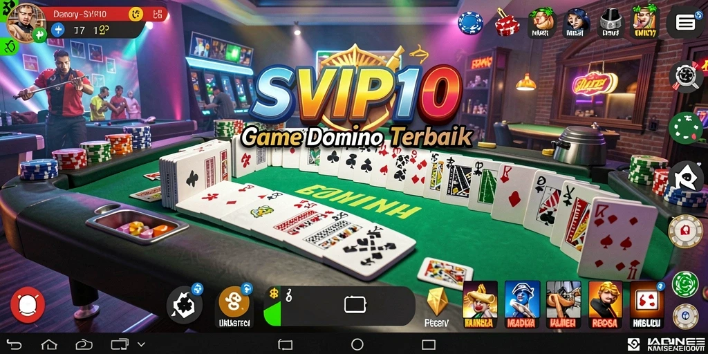 Tampilan gameplay seru dari game Domino SVIP10 yang mengasyikkan.