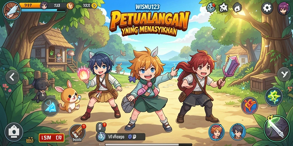Tampilan gameplay WISNU123 yang menakjubkan dan dinamis.