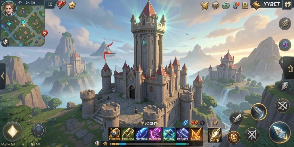 Tampilan gameplay YYBET yang menegangkan dalam pertahanan menara.