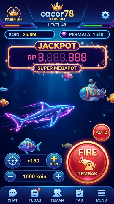 Tampilan beranda aplikasi cacor78 yang menarik.